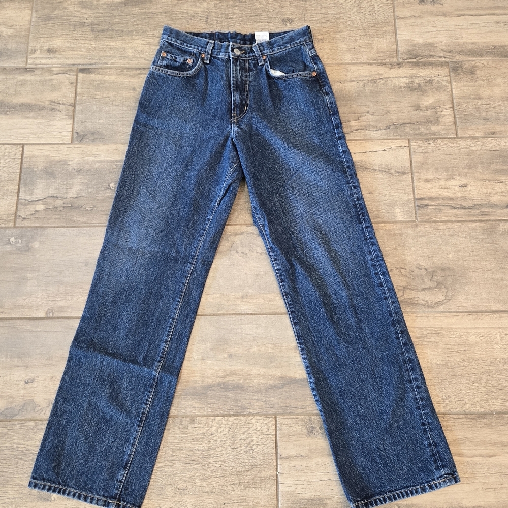 Mens Lucky Dungarees Jeans Low Rise Boot Leg